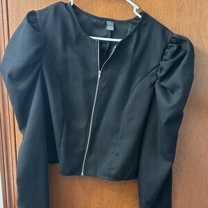 SHEIN Black Zip-Up Jacket